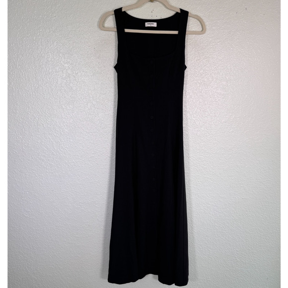 Rumored Dress Womens XS Mayfair Midi Button Front Revolve Extra Small Black - Picture 1 of 10